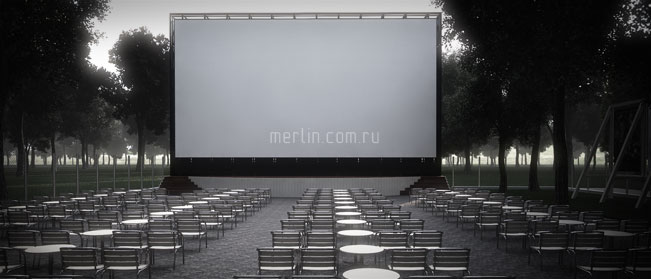 Концепция летнего кинотеатра с кафе, г. Краснодар 
